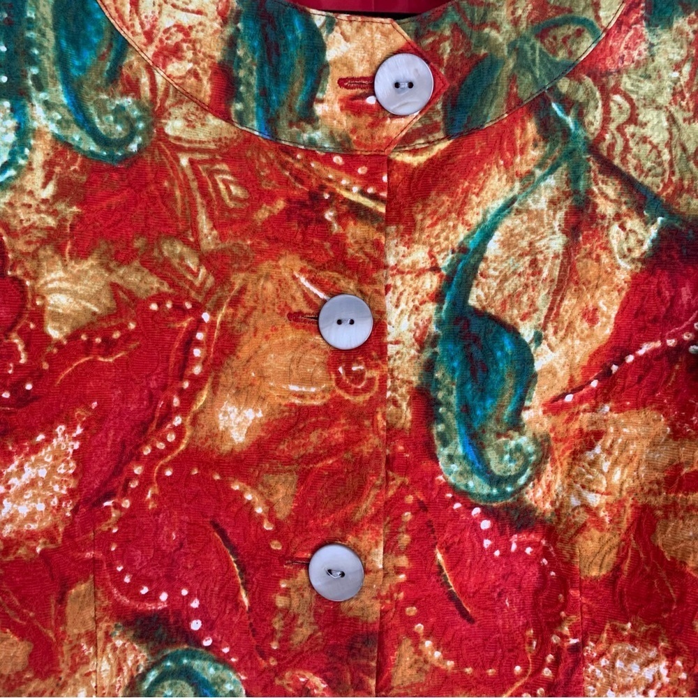 Chico’s Utopian Flower Amalia Button Front Jacket - Picture 4 of 9